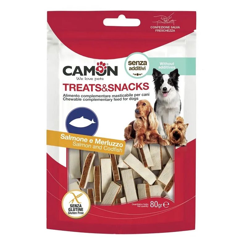 Camon Sandwich con Salmone e Merluzzo Per Cani 80g-1