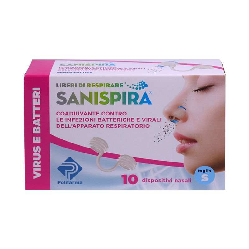 Sanispira Virus & Batteri 10 dispositivi nasali taglia S-1