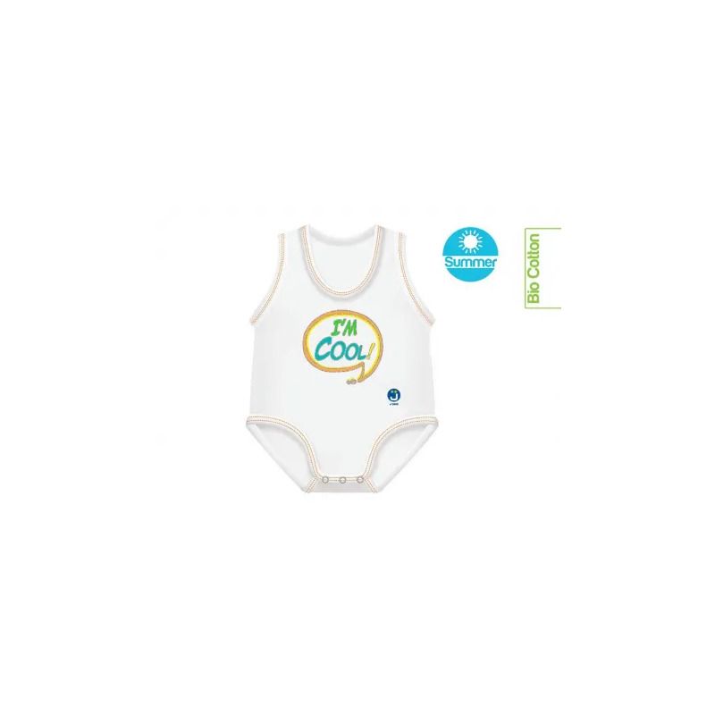J Bimbi Body Neonato 0-36 mesi in fresco cotone biologico fantasia I'm Cool!-1