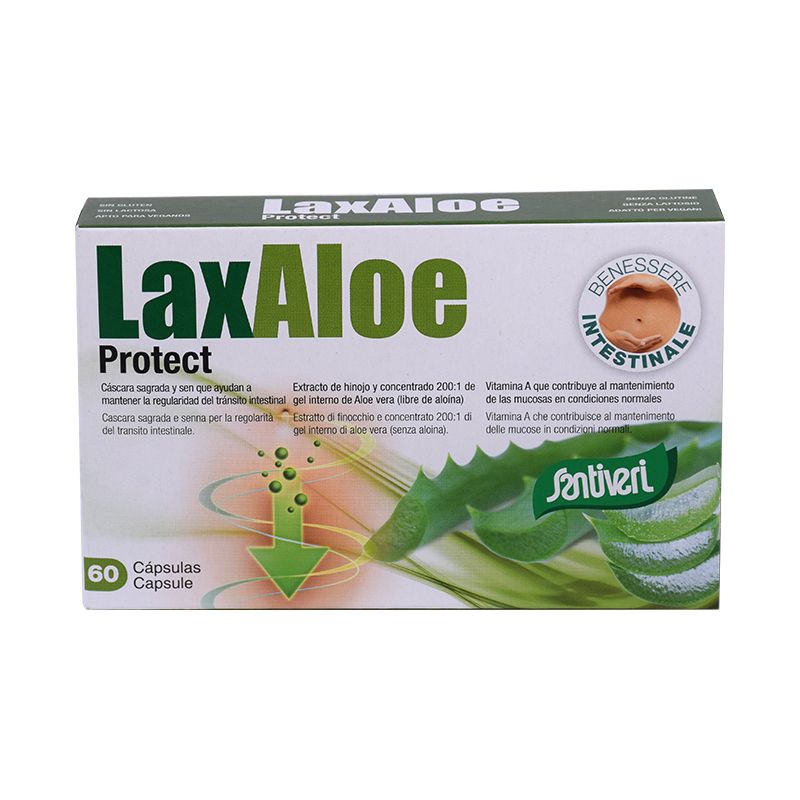 Santiveri LaxAloe Protect per il benessere intestinale 60 capsule vegetali-1