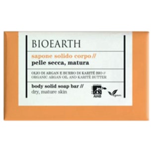 Bioearth Sapone Solido Corpo Olio Argan/Burro Karitè Pelle Secca/Matura 150g-1