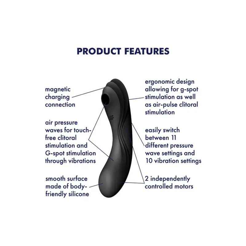 Satisfyer Curvy Trinity 4 Vibratore Nero-3
