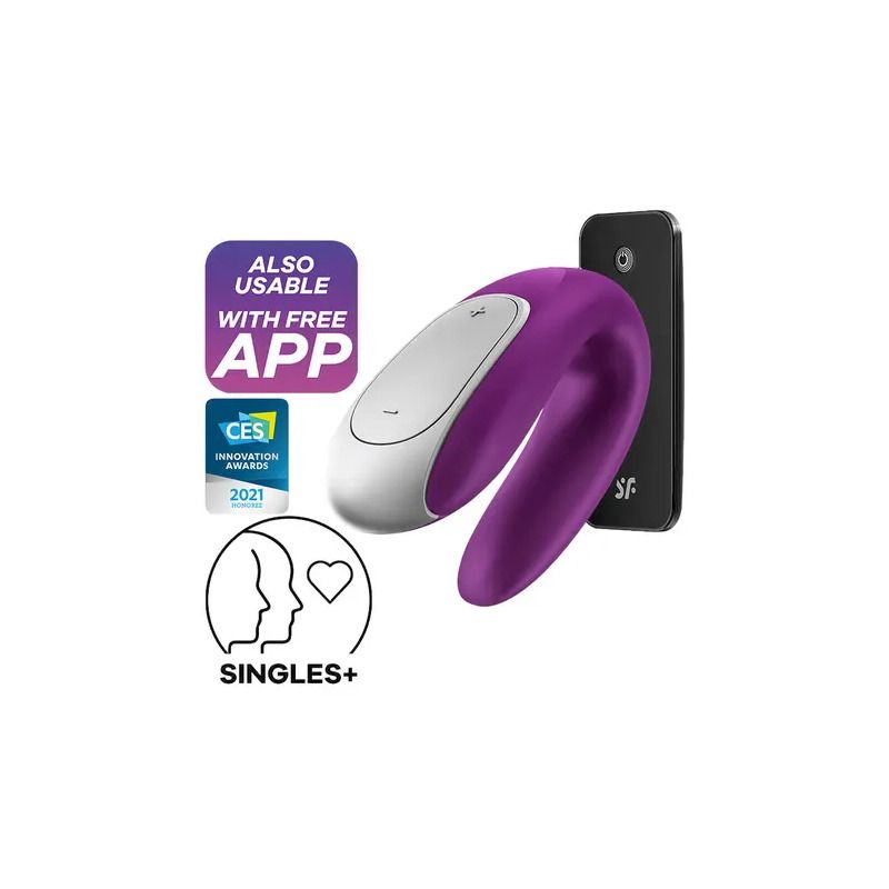 Satisfyer Double Fun Connect App Vibratore Viola-1