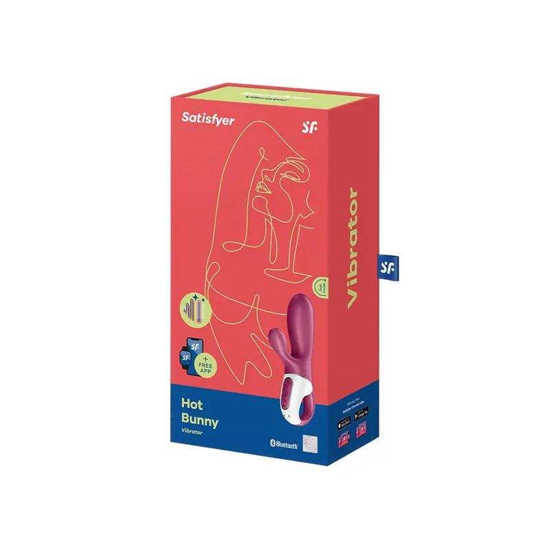 Satisfyer Hot Bunny Connect App Vibratore Rosso Porpora-5