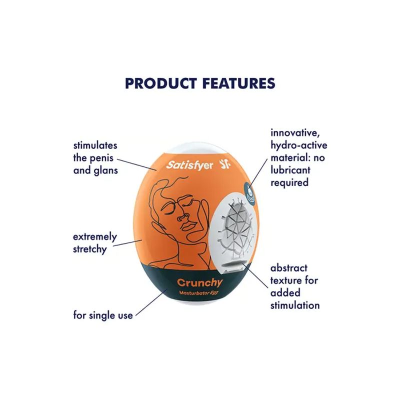 Satisfyer Masturbator Egg Ovetto Uso E Getta Per Lui - Crunchy-3