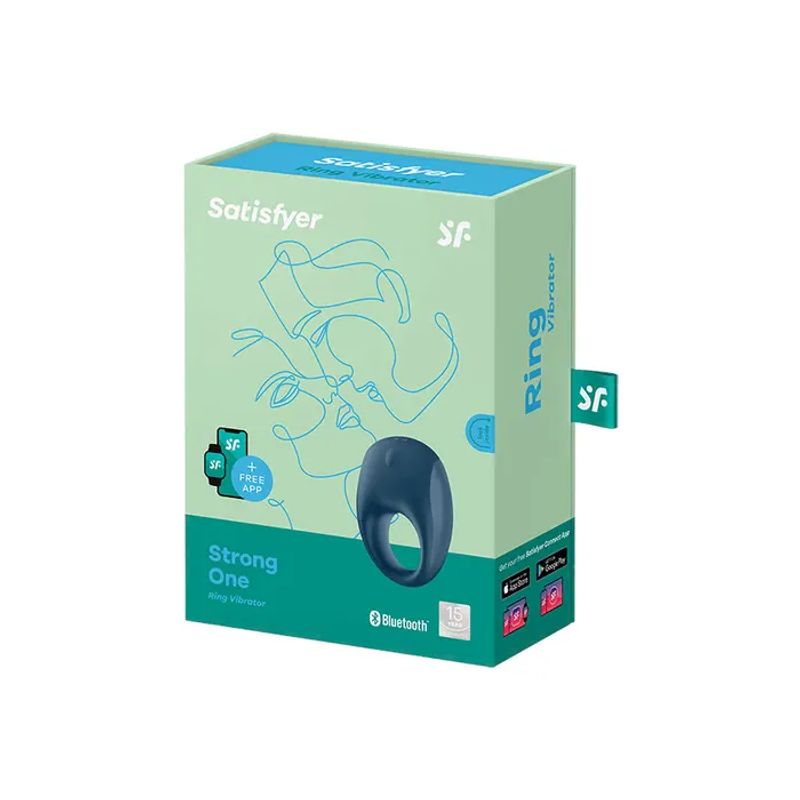 Satisfyer Strong One Connect App Anello Fallico Blu-6