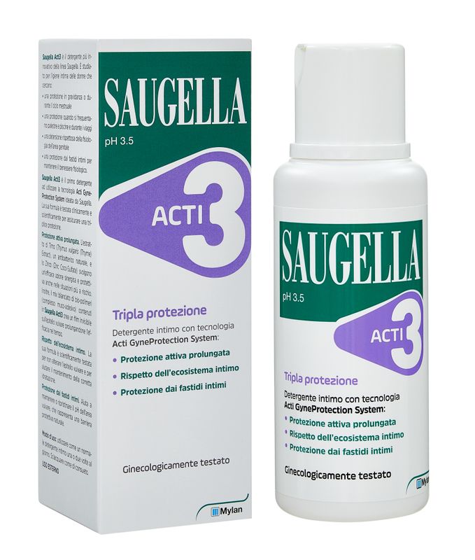 Saugella Acti3 Detergente Intimo con tripla protezione 250ml-1