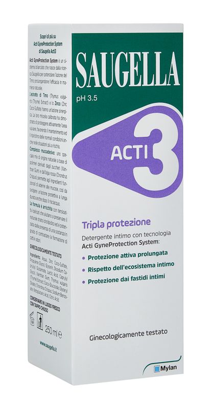 Saugella Acti3 Detergente Intimo con tripla protezione 250ml-3