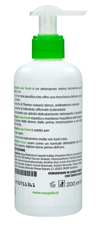 Saugella You Fresh ph 4,5 detergente per l'igiene intima 200ml-2