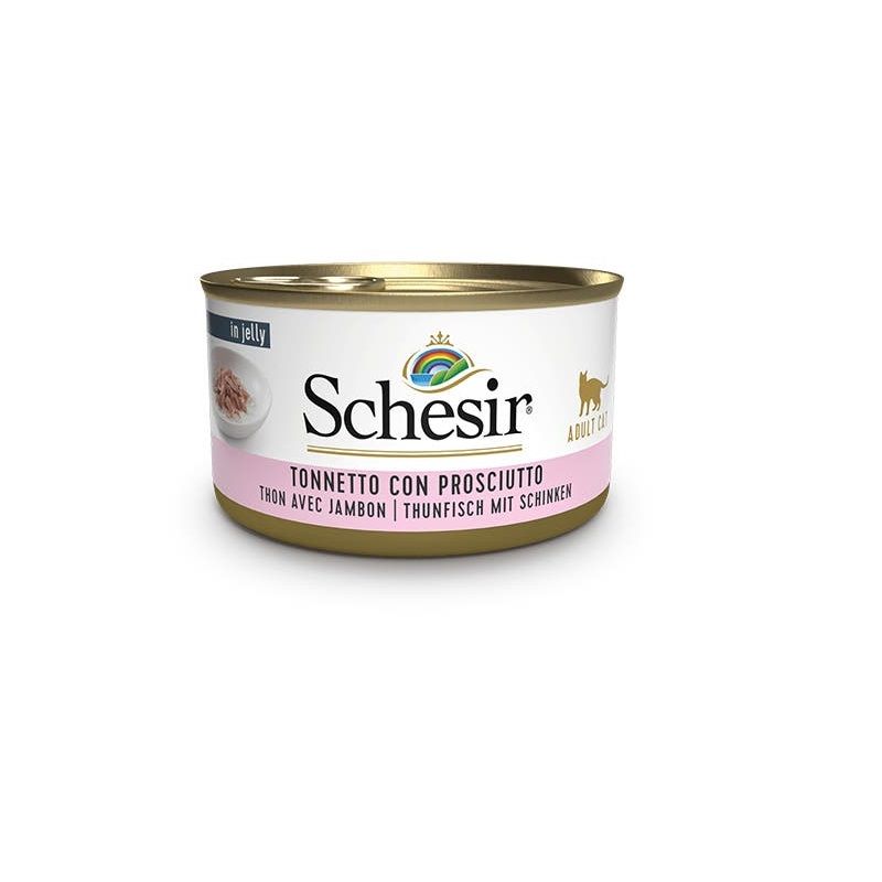 Schesir Tonnetto Con Prosciutto Lattina Cibo Umido Gatto Adulto 85 g-1