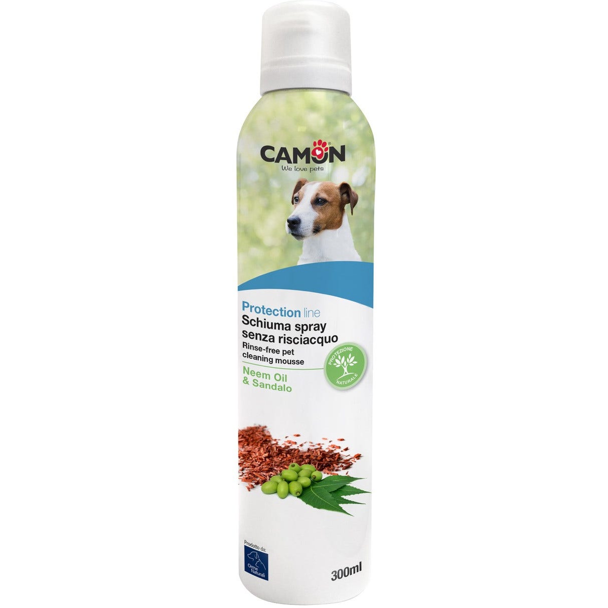 Camon Protection Schiuma Spray Senza Risciacquo Neem Sandalo Cane/Gatto 300ml-1