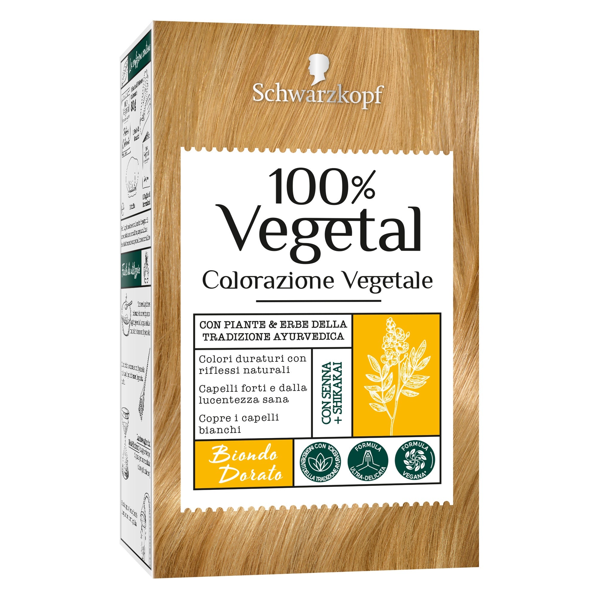Schwarzkopf 100% Vegetal Colorazione Vegetale Capelli Biondo Dorato-1