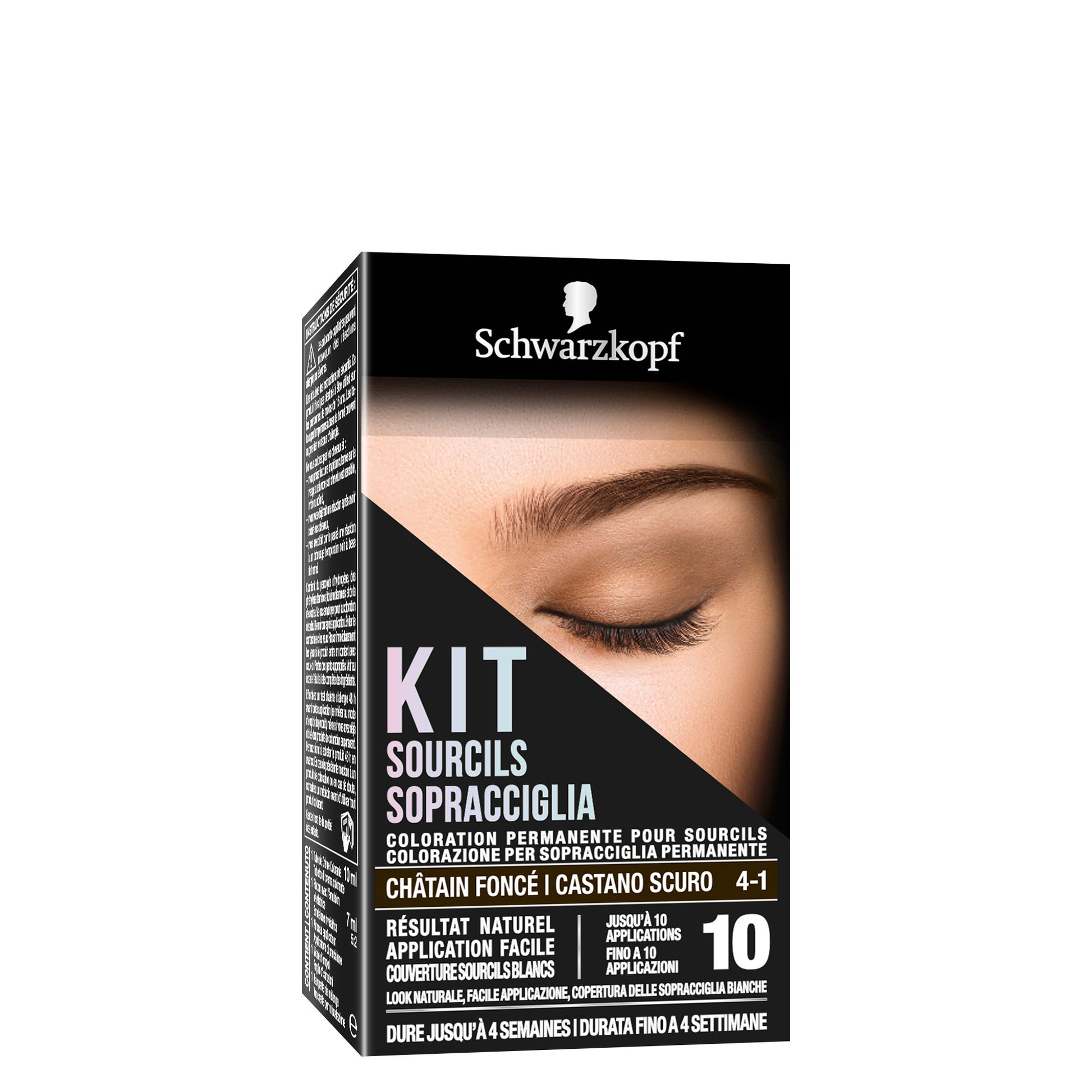 Schwarzkopf Kit Sopracciglia Colorazione Permanente Per Sopracciglia 4-1 Castano Scuro-1