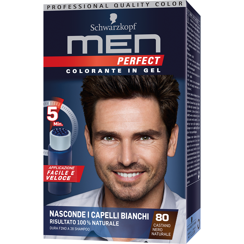 Schwarzkopf Men Perfect Colorante In Gel 80 Castano Nero Naturale-1