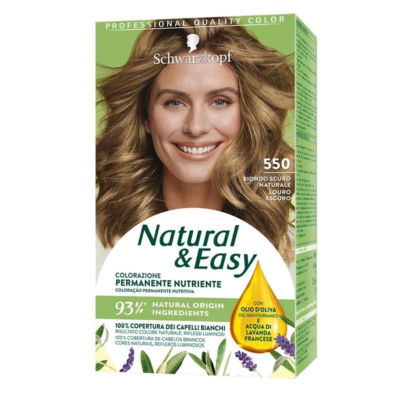 Schwarzkopf Natural & Easy colorazione permanente nutriente 550 Biondo Scuro Naturale-1