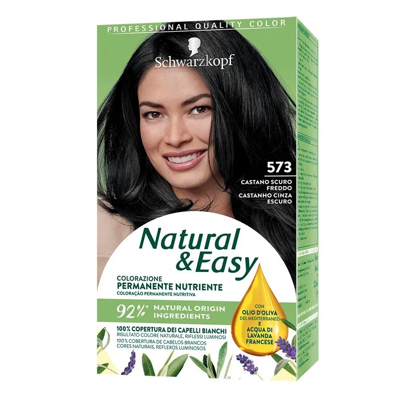 Schwarzkopf Natural & Easy colorazione permanente nutriente 573 Castano Scuro Freddo-1