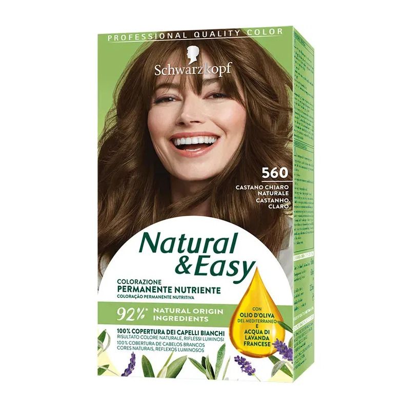 Schwarzkopf Natural Easy Tinta Capelli 560 Castano Chiaro Naturale-1