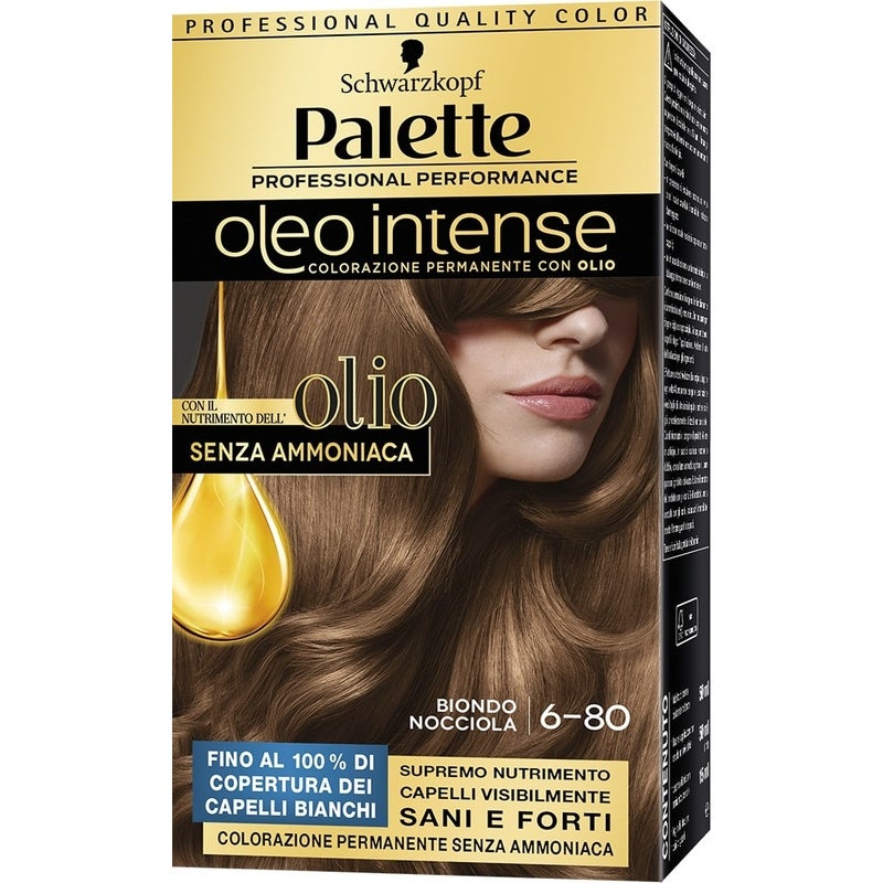Schwarzkopf Palette Oleo Intense Colorazione Permanente 6-80 Biondo Nocciola 173g-1