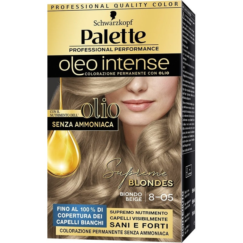 Schwarzkopf Palette Oleo Intense Colorazione Permanente 8-05 Biondo Beige 173g-1