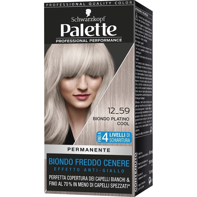 Schwarzkopf Palette Professional Performance Colorazione Permanente 12-59 Biondo Platino Cool 170g-1