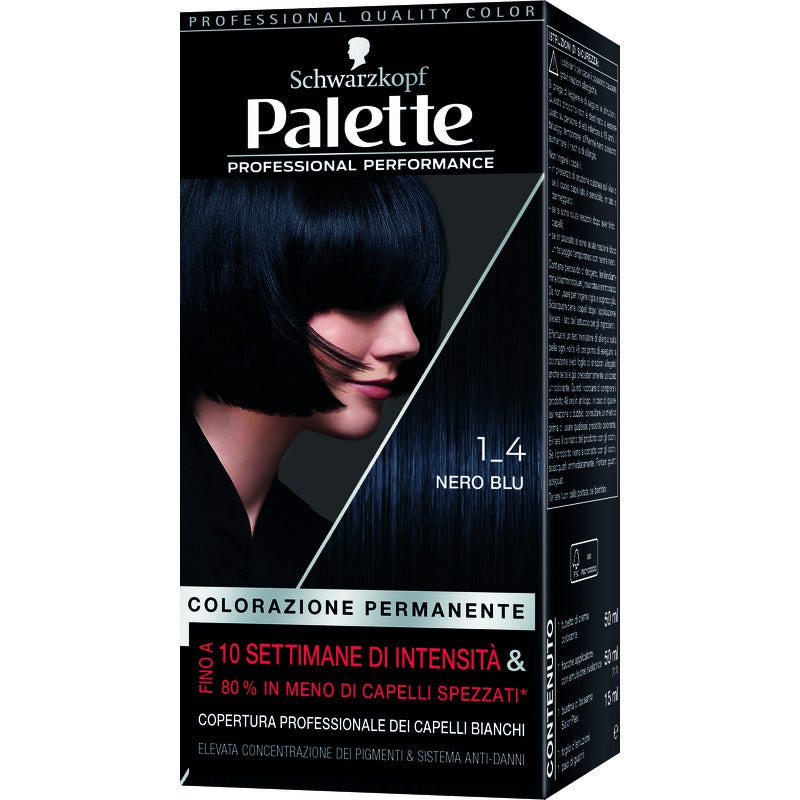 Schwarzkopf Palette Professional Performance Colorazione Permanente 1-4 Nero Blu 170g-1