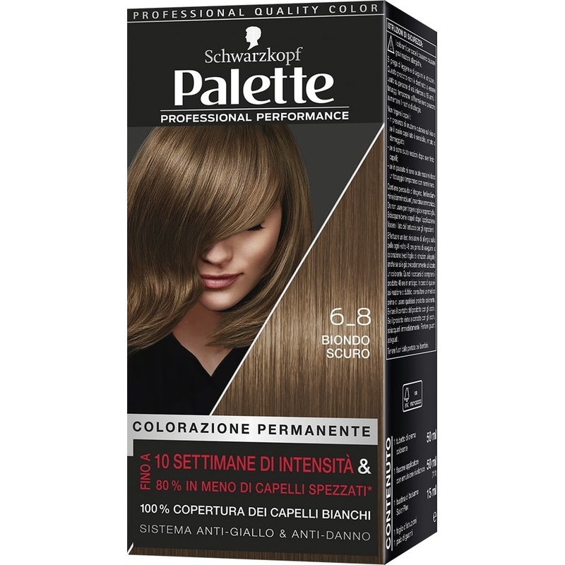 Schwarzkopf Palette Professional Performance Colorazione Permanente 6-8 Biondo Scuro 170g-1