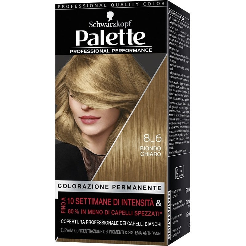 Schwarzkopf Palette Professional Performance Colorazione Permanente 8-6 Biondo Chiaro 170g-1