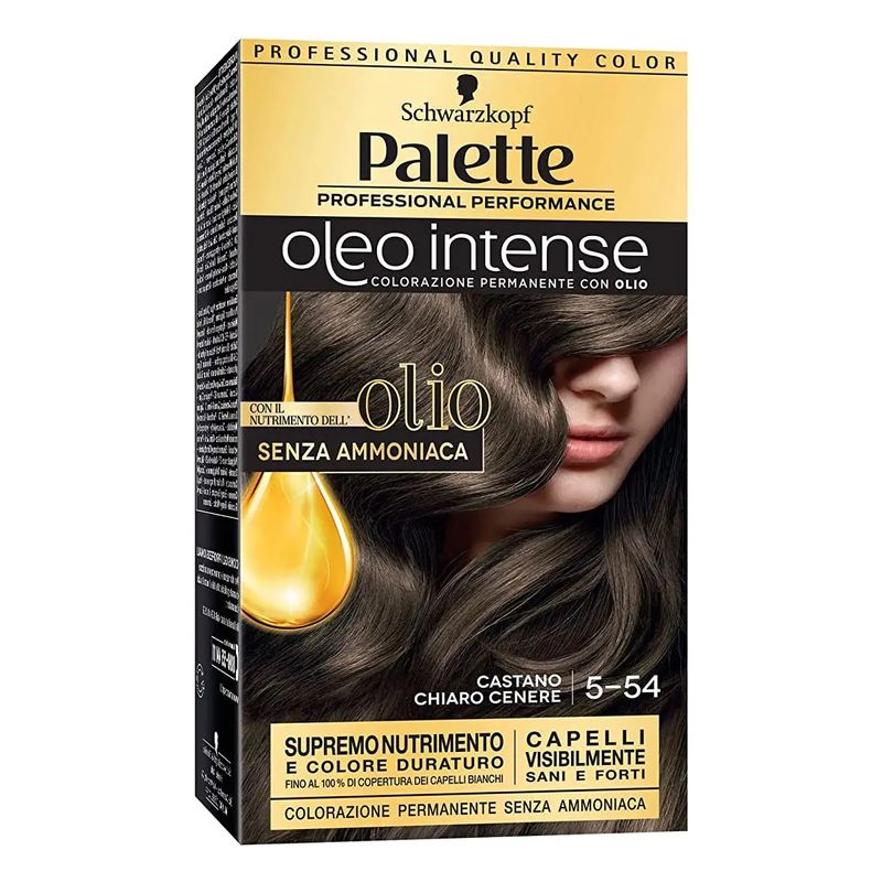 Schwarzkopf Palette Oleo Intense colorazione permanente con olio 5-54 Castano Chiaro Cenere-1