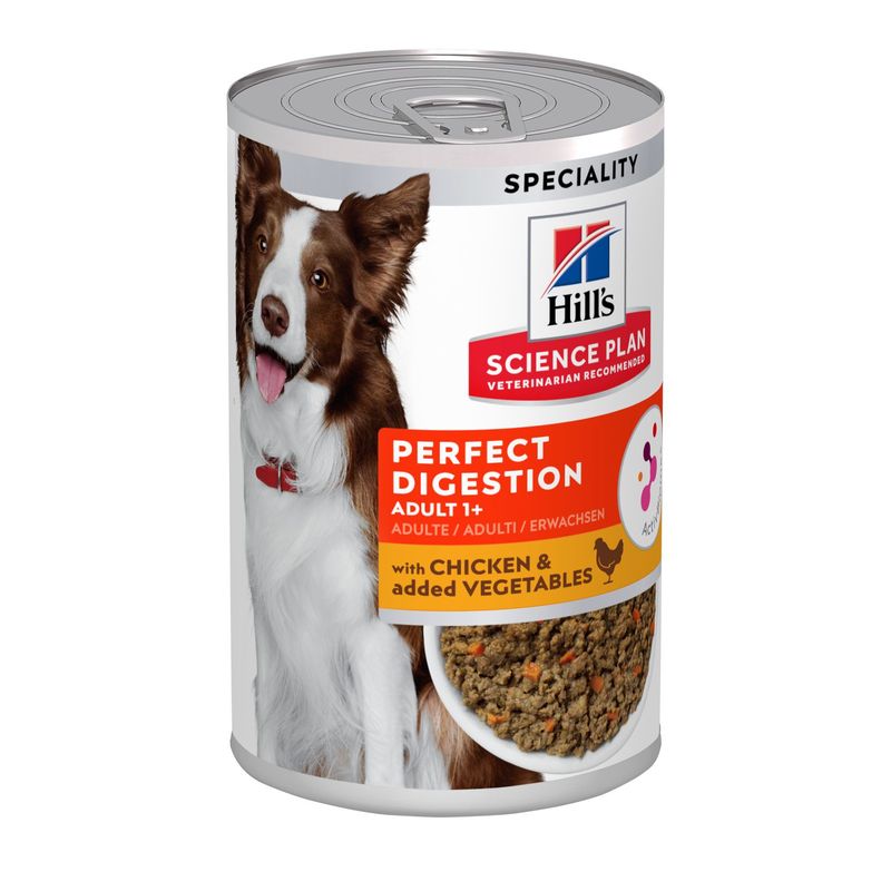 Hill's Science Plan Perfect Digestion Bocconcini Pollo E Verdure Cani Lattina 363g-1