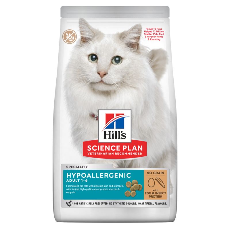 Hill's Science Plan Hypoallergenic Adult Alimento Secco Per Gatti Con Uova E Insetti 7Kg-1