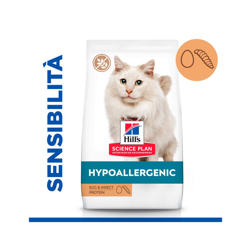 Hill's Science Plan Hypoallergenic Adult Alimento Secco Per Gatti Con Uova E Insetti 7Kg-7