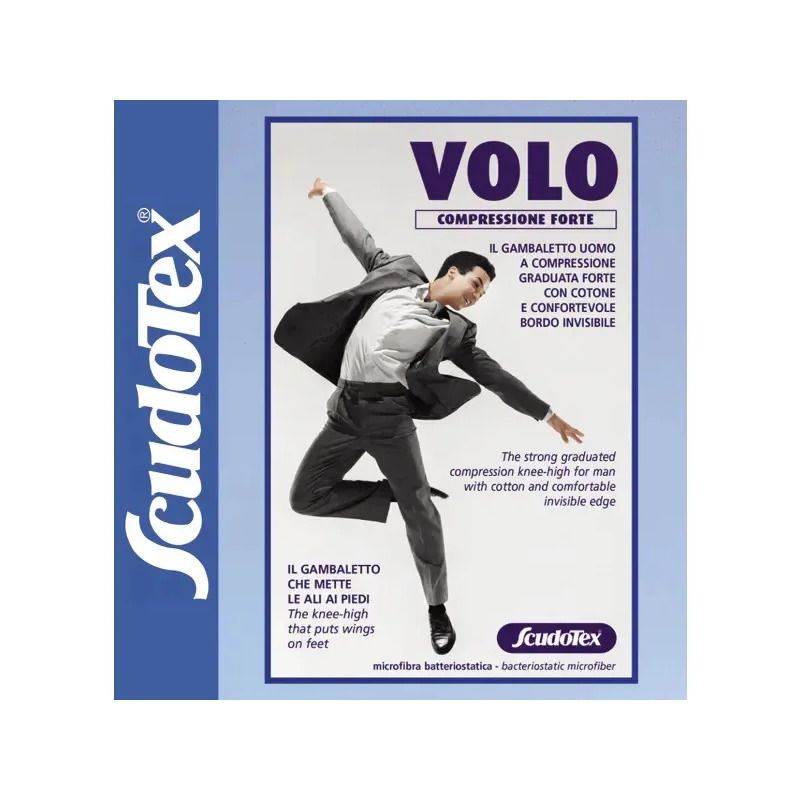 Scudotex Gambaletto Uomo Cotone Compressione Leggera Nero Cod.458 Misura 4 (L)-1