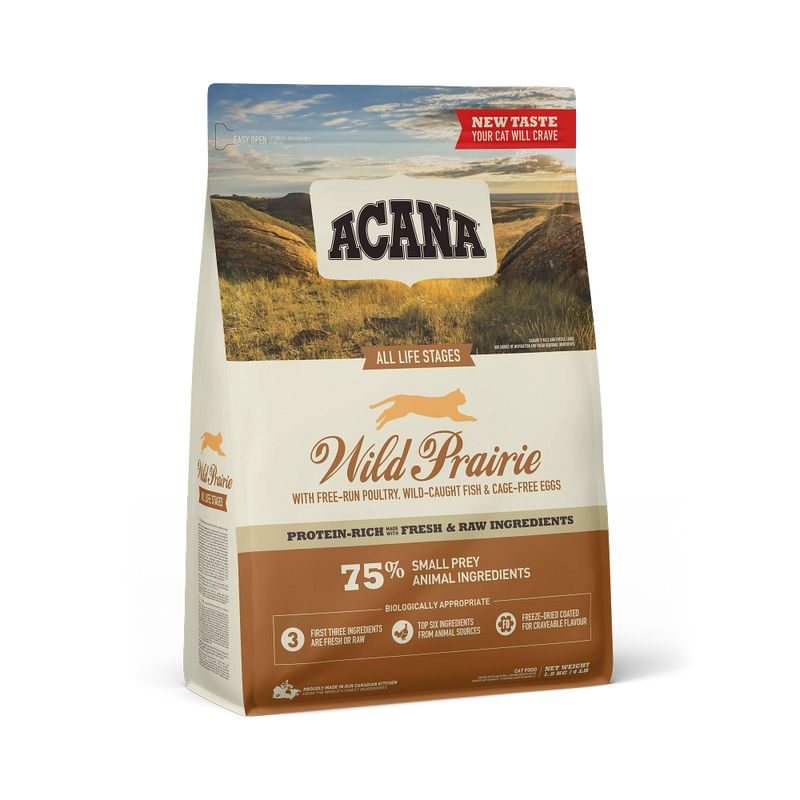 Acana Gatto Wild Prairie All Life Stages Crocchette Pollame e Pesce Sacco 1,8kg-1