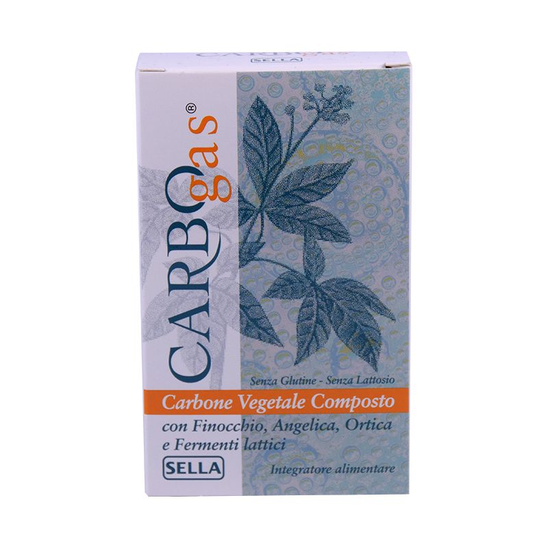 Sella Carbogas carbone vegetale composto per il benessere intestinale 50 compresse-1