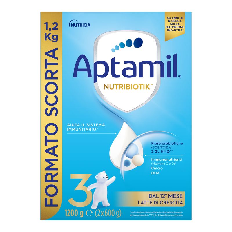 Aptamil 3 Polvere latte di crescita dai 12mesi formato scorta 2x600g-1