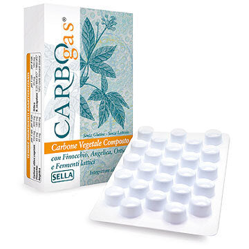 Sella Carbogas carbone vegetale composto per il benessere intestinale 50 compresse-2