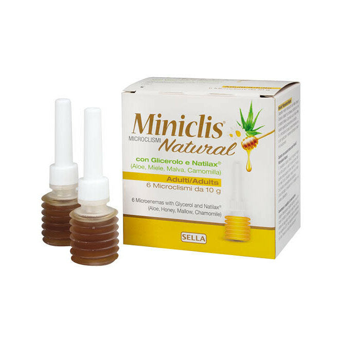 Miniclis natural microclismi con glicerolo e Natilax Adulti 6pz da 10g-2