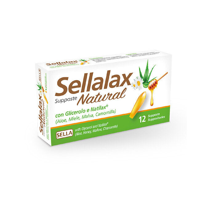 Sellalax Natural MD attività Evacuante dell'Intestino 12 supposte-2