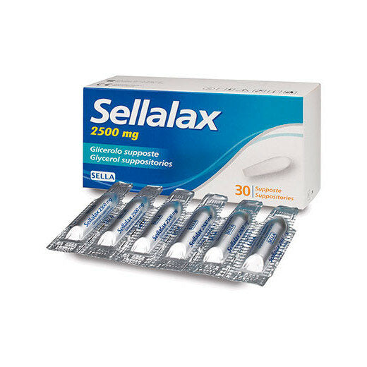 Sellalax 2500mg Glicerolo Supposte 30 pezzi-2