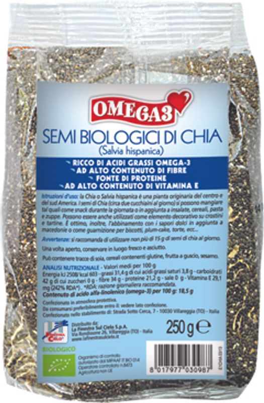 La Finestra Sul Cielo Omega 3 Semi Di Chia Bio Alto Contenuto Di Fibra 250g-1