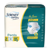 Serenity Soft Dry Sensitive Pants Extra Taglia M 12 Pezzi-1