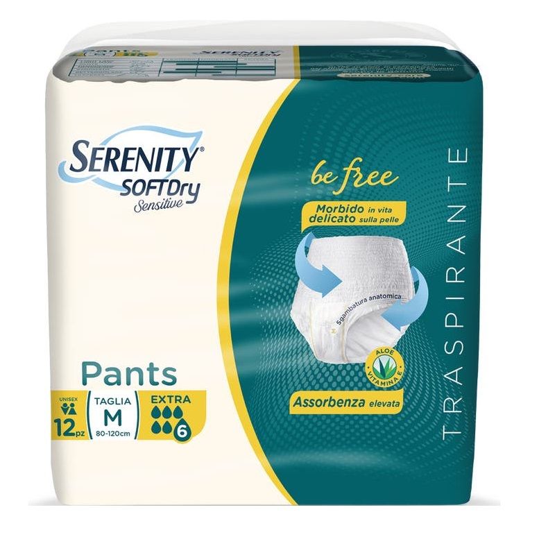 Serenity Soft Dry Sensitive Pants Extra Taglia M 12 Pezzi-1