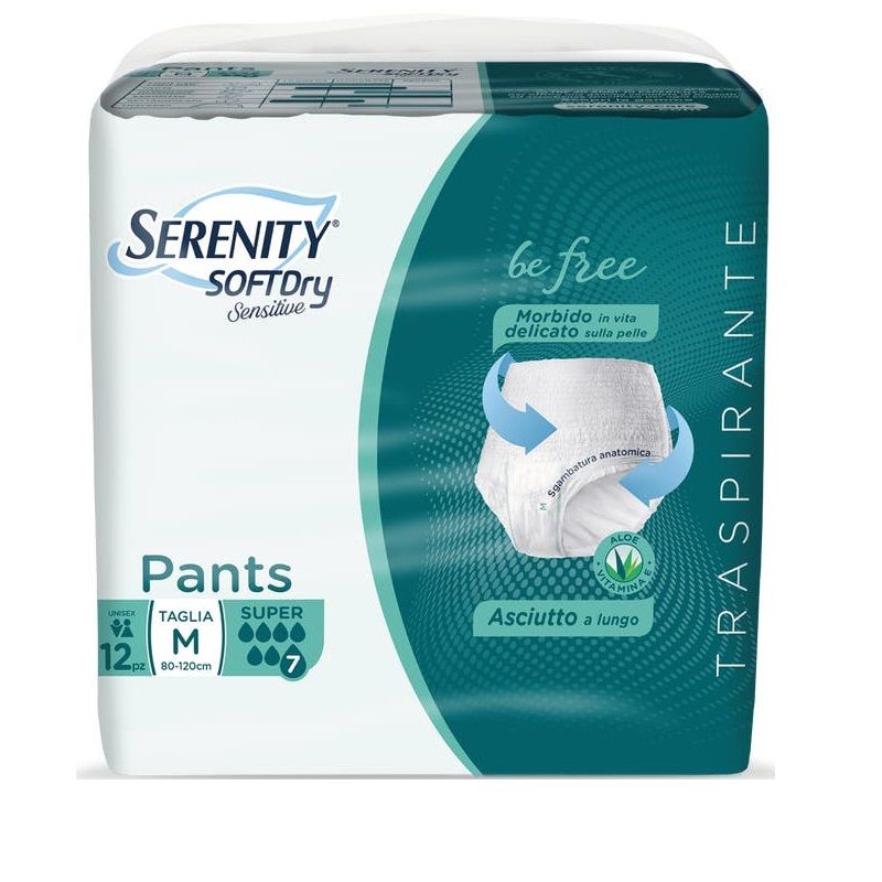 Serenity Soft Dry Sensitive Pants Super Taglia M 12 Pezzi-1