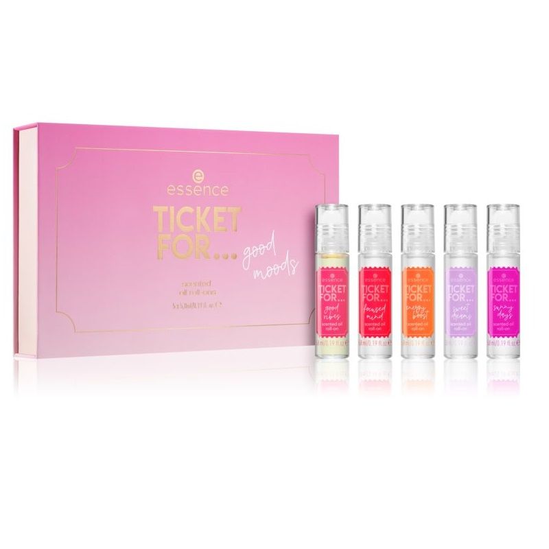 Essence Ticket For... Good Moods set di oli profumati roll-on 5x5.8ml-1