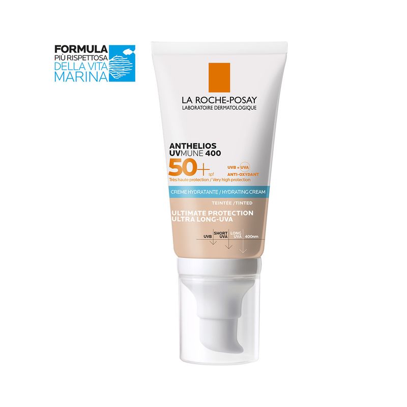 La Roche-Posay Anthelios UVMune 400 Hydrating cream SPF50+ crema solare colorata 50ml-1