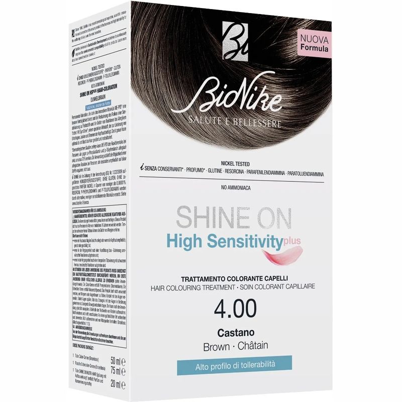 Bionike Shine On High Sensitivity Plus trattamento colorante per capelli 4.00 Castano-1