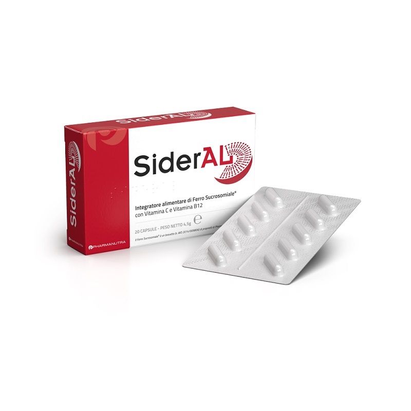 SiderAL integratore di Ferro con Vitamina C e Vitamina B12 20 capsule-1