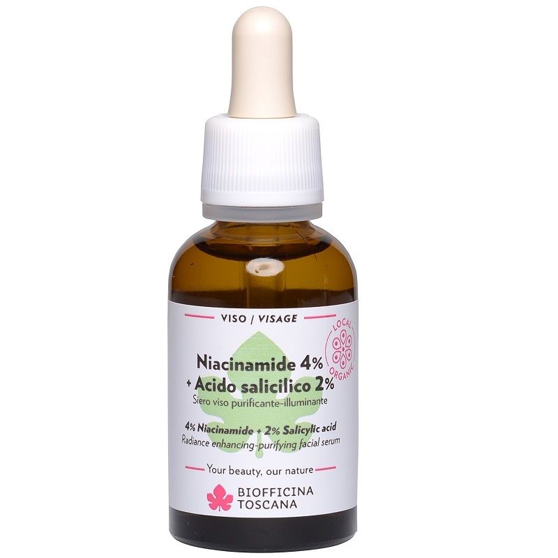 Biofficina Toscana Niacinamide 4% + Acido salicilico 2% siero viso purificante-illuminante 30ml-1