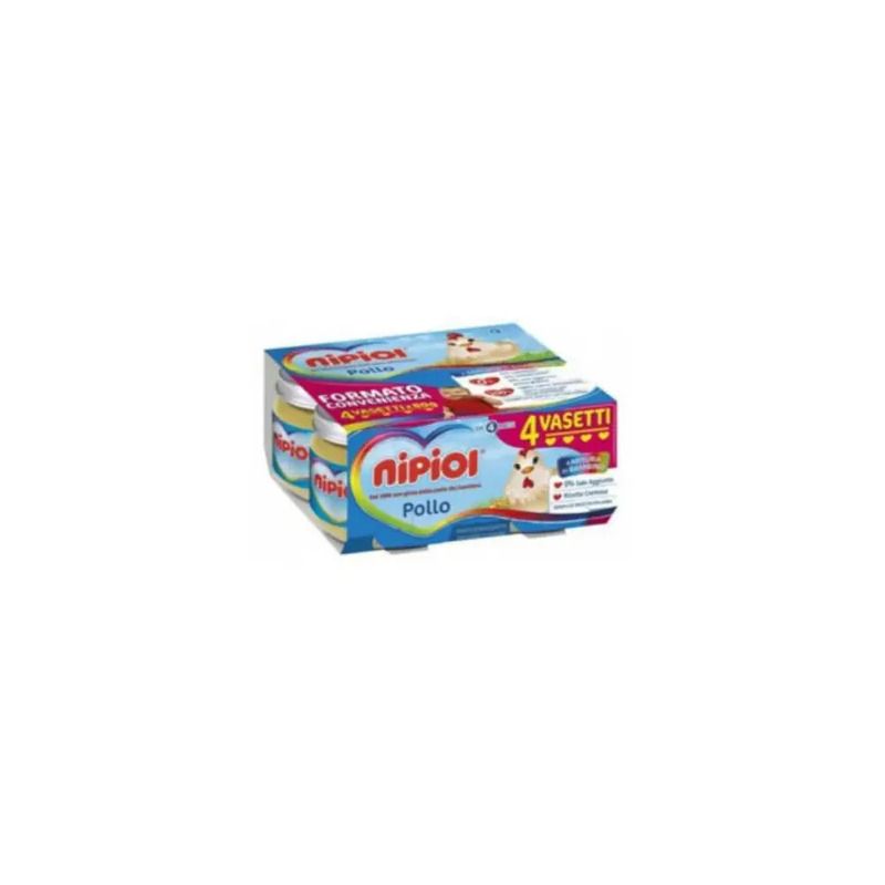 Nipiol omogeneizzato gusto pollo 4 mesi+ 4x120g-1