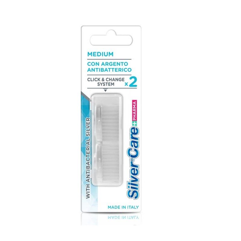 Silver Care testina di ricambio per spazzolino medium 2 pezzi-1